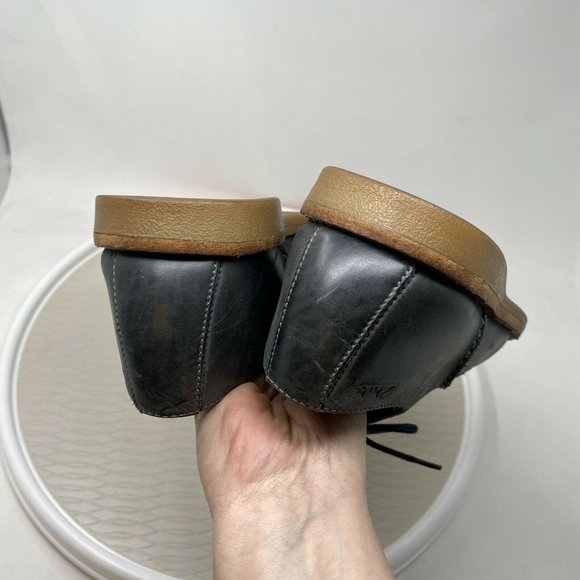 Clarks Men Oxford Shoes 8.5 Blue Leather Lace Up Casual Round Toe Comfort - Picture 12 of 12